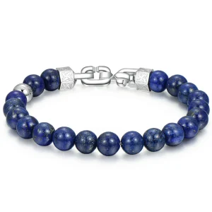 New Bracciale Uomo Con Pietre Blu Gioielli Shanti | BTH19 Uomo Gioielli Moda Uomo