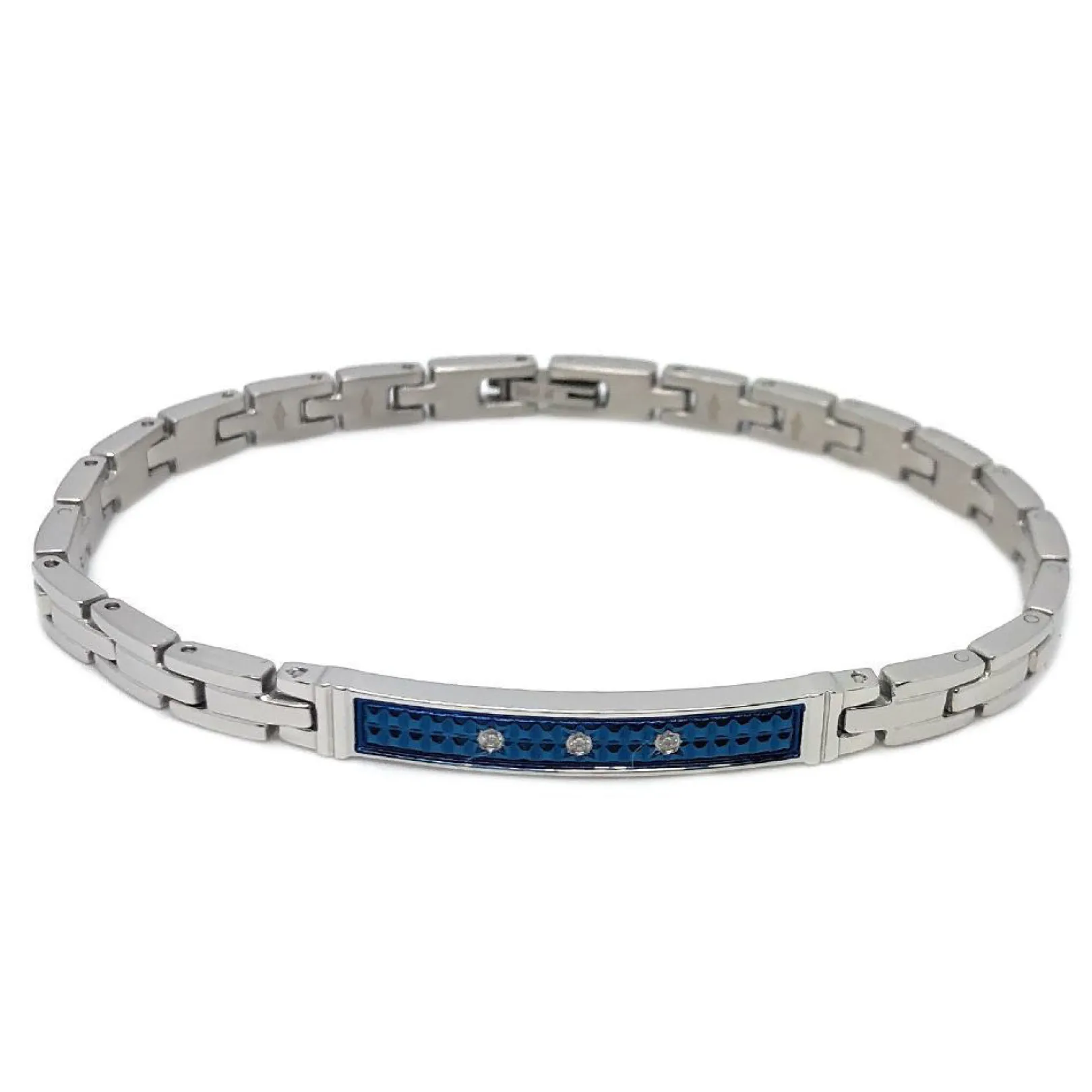 bracciale_uomo_in_acciaio_0-14.webp Fashion Bracciale Uomo In Acciaio Con Piastrina Gioielli Hi-Teck | EHB197 Uomo Gioielli Moda Uomo
