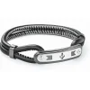 Clearance Bracciale Uomo In Acciaio E Pelle Gioielli Marine | BRN12B Uomo Gioielli Moda Uomo