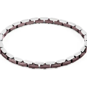 Fashion Bracciale Uomo In Acciaio E Ceramica Gioielli Elegance | BEG07 Uomo Gioielli Moda Uomo