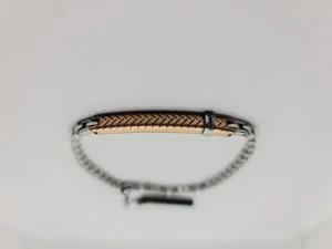 New Bracciale Uomo In Acciaio Con Piastrina Gioielli Hi-Teck | UHB004 Uomo Gioielli Moda Uomo