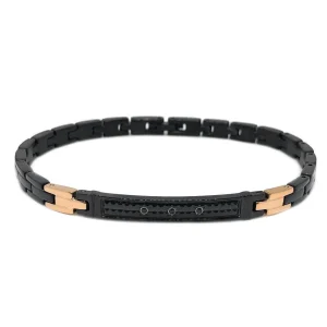Clearance Bracciale Uomo In Acciaio Con Piastrina Gioielli Hi-Teck | EHB196 Uomo Gioielli Moda Uomo