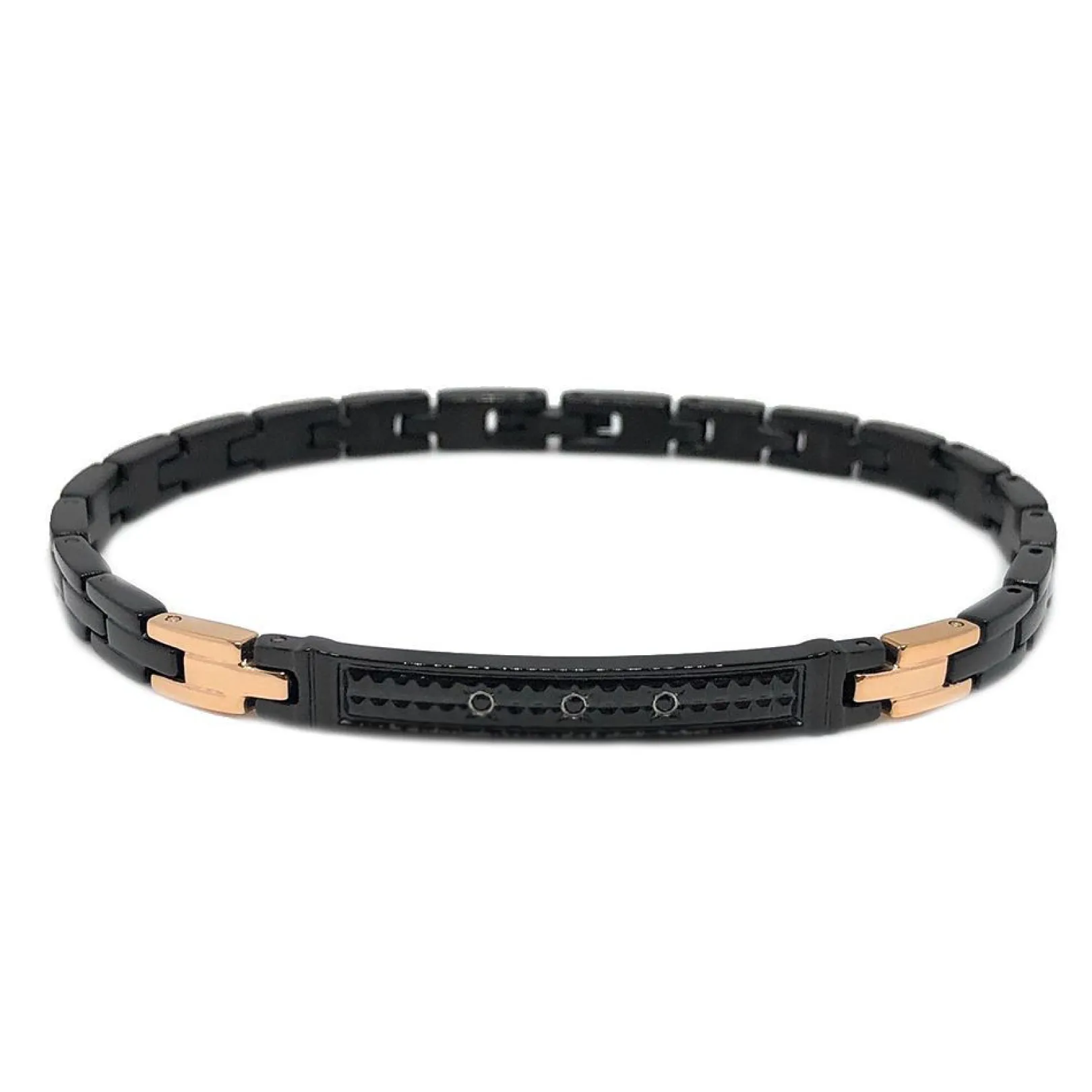 bracciale_uomo_in_acciaio_0-79.webp Clearance Bracciale Uomo In Acciaio Con Piastrina Gioielli Hi-Teck | EHB196 Uomo Gioielli Moda Uomo