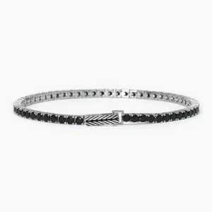 Fashion Bracciale Uomo In Argento Con Zirconi Neri Gioielli | 533694-M Uomo Gioielli Moda Uomo