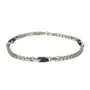 New Bracciale Uomo In Argento E Ceramica Gioielli | ESB172-N Uomo Gioielli Moda Uomo