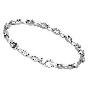 Hot Bracciale Uomo In Argento Solo Maglia Gioielli | EXB589 Uomo Gioielli Moda Uomo
