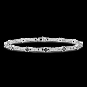 Sale Bracciale Uomo In Argento Con Pietre Naturali Gioielli |  ESB314-NE Uomo Gioielli Moda Uomo