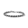 Fashion Bracciale Uomo In Argento Brunito Torchon Mariacristinasterling |  G3495 Uomo Gioielli Moda Uomo