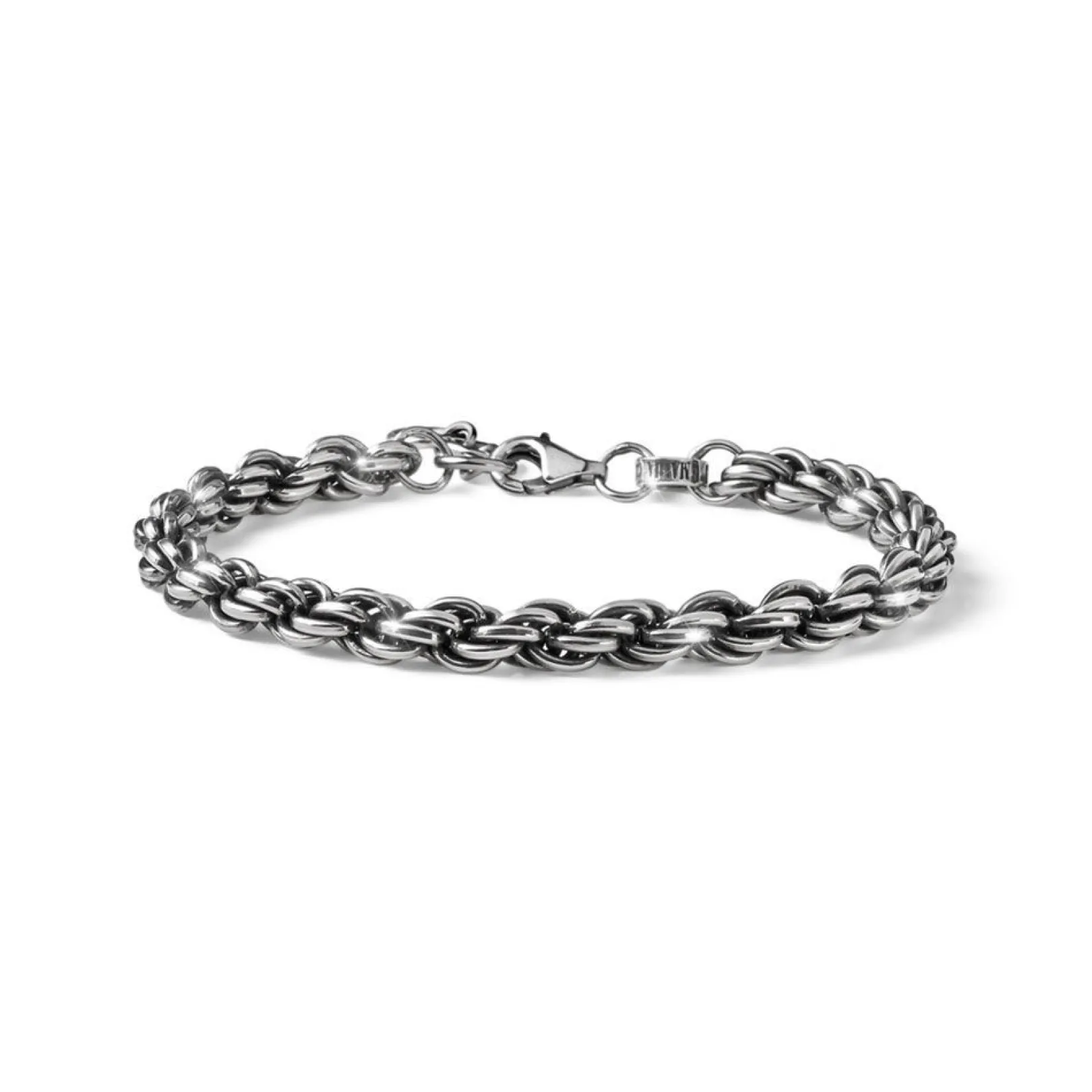 bracciale_uomo_in_argento_0-53.webp Fashion Bracciale Uomo In Argento Brunito Torchon Mariacristinasterling | G3495 Uomo Gioielli Moda Uomo
