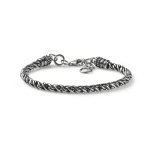 Clearance Bracciale Uomo In Argento Brunito Attorcigliato Mariacristinasterling |  G3513 Uomo Gioielli Moda Uomo