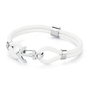 Discount Bracciale Uomo In Pelle Con Ancora Gioielli Marine | BRN22 Uomo Gioielli Moda Uomo