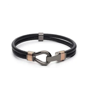 Clearance Bracciale Uomo In Pelle Gioielli Clint | BIN14A Uomo Gioielli Moda Uomo
