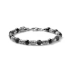 Fashion Bracciale Uomo Siena Argento Perle Di Lava E Agata Nera Mariacristinasterling |  G4545 Uomo Gioielli Moda Uomo