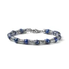 Fashion Bracciale Uomo Siena Barilotti Argento E Mix Di Pietre Mariacristinasterling | G4557 Uomo Gioielli Moda Uomo