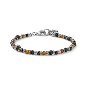 Best Bracciale Uomo Snake Classic Style Argento E Mix Pietre Naturali Mariacristinasterling |  G2879/19 Uomo Gioielli Moda Uomo