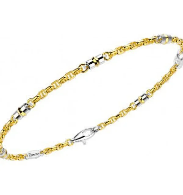 Hot Bracciale in Oro Giallo e Oro Bianco | EB703GB Uomo Gioielli Uomo