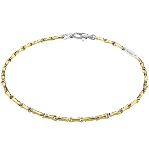 Clearance Bracciale in Oro Giallo e Oro Bianco. EB550GB Uomo Gioielli Uomo