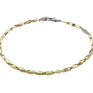 Fashion Bracciale Zancan in Oro Giallo e Dettagli Oro Bianco EB552GB Uomo Gioielli Uomo