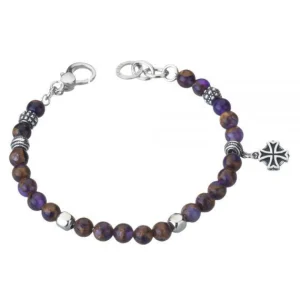 Sale BraccialeUomo In Argento Con Croce Gioielli | BM3120 Uomo Gioielli Moda Uomo