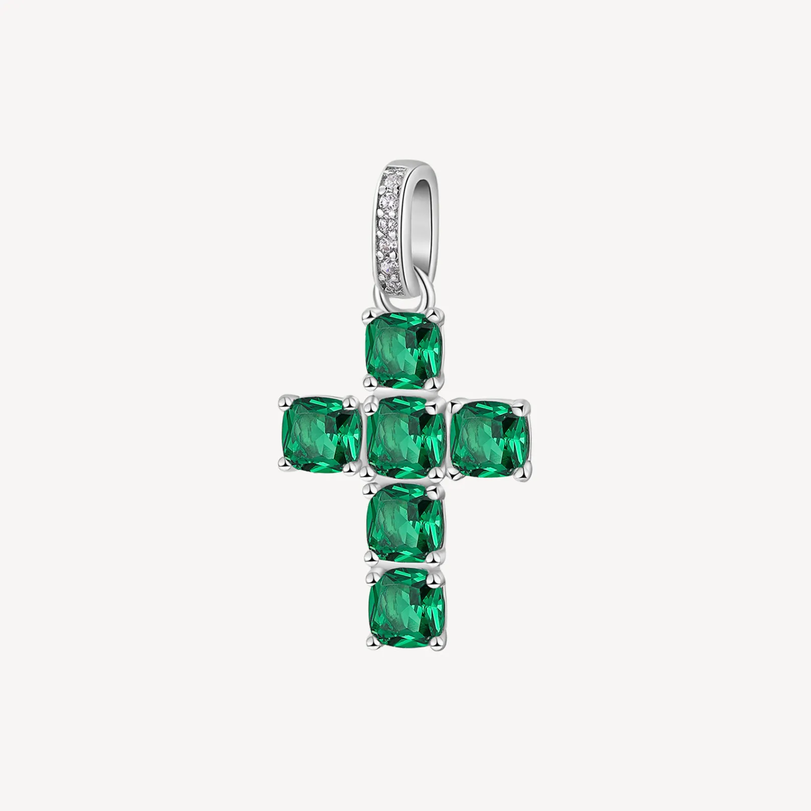 charm_croce_con_zirconi_l_0.webp Hot Charm Croce Con Zirconi Life Green Gioielli Brosway Fancy | FLG115 Donna Gioielli Moda Donna