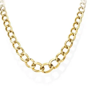 Sale Collana A Catena In Argento Dorato Gioielli | CLPR05G Donna Gioielli Moda Donna