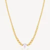 Sale Collana A Sfere In Acciaio E Perle Di Conchiglia Dorata Brosway | BPC04 Donna Gioielli Moda Donna