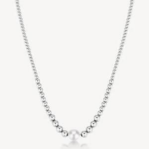 New Collana A Sfere In Acciaio E Perle Di Conchiglia Brosway | BPC03 Donna Gioielli Moda Donna