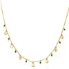 Best Collana Con Stelle Dorate e Cristalli Verdi | CLMISGVE Donna Gioielli Moda Donna