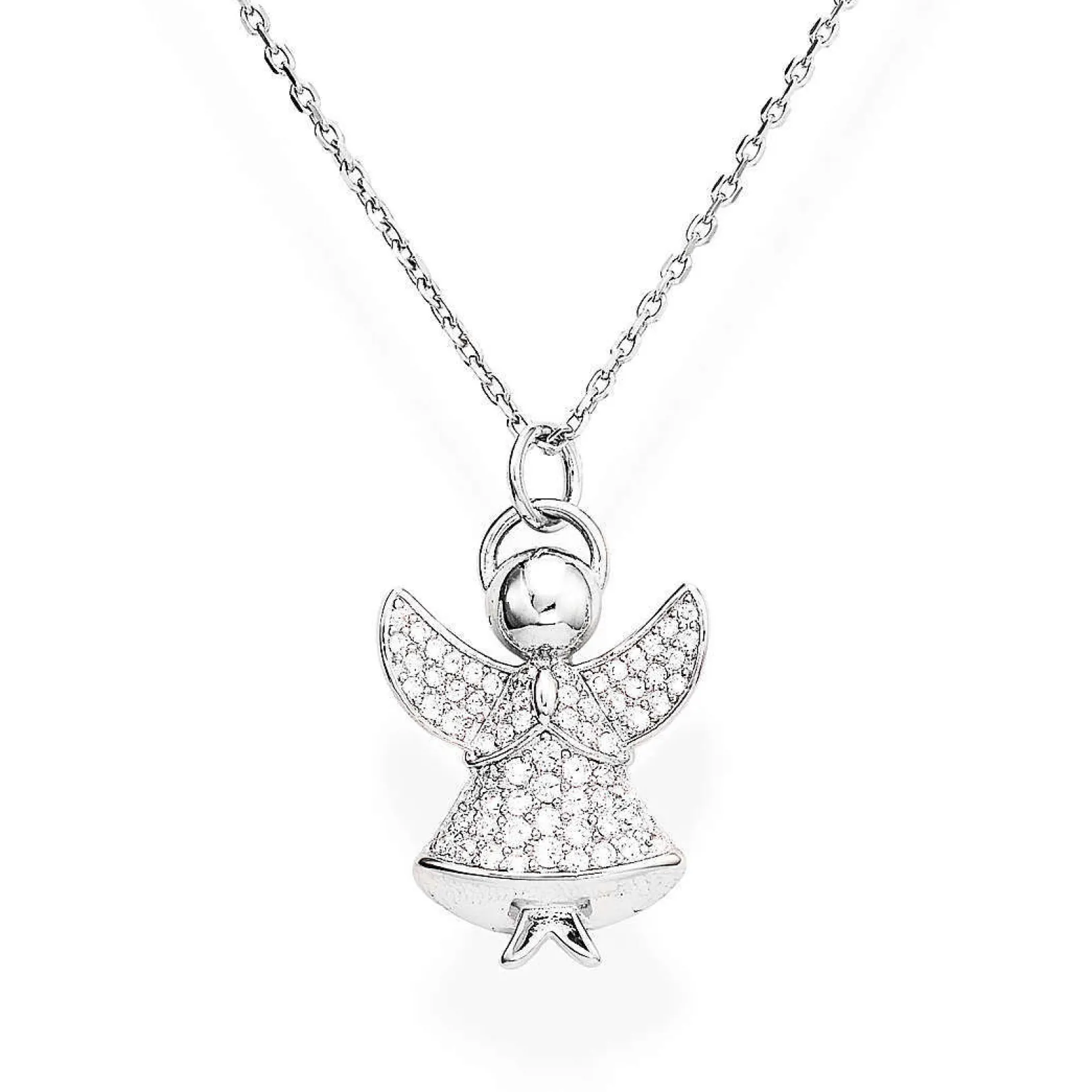 collana_amen_donna_con_an_0.webp Fashion Collana Donna Con Angelo In Argento | A3BB Donna Gioielli Moda Donna
