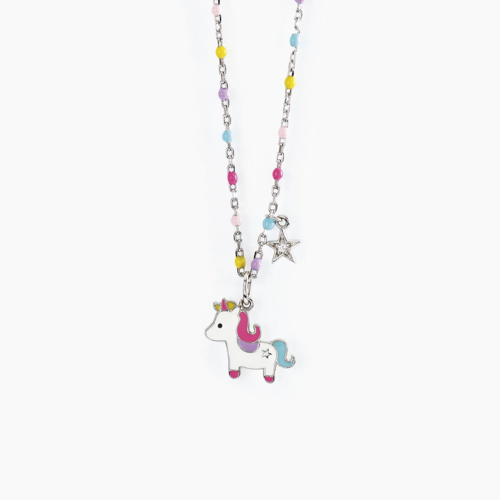 collana_bambina_unicorno__0-1.webp Sale Collana Bambina Unicorno Multicolor Gioielli | 553415 Gioielli Moda Bimbi