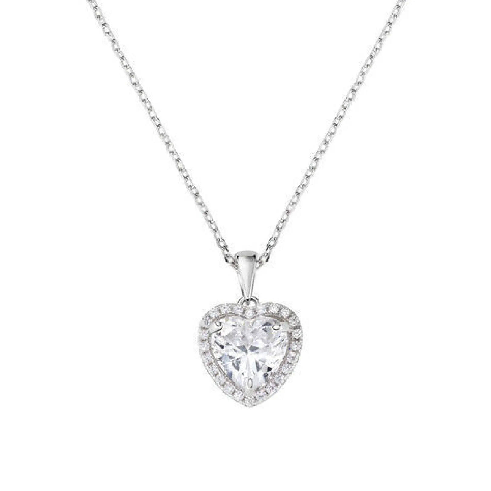 collana_big_diamond_cuore_0.webp Clearance Collana Big Diamond Cuore Bianco | CLTIHBBBZ Donna Gioielli Moda Donna
