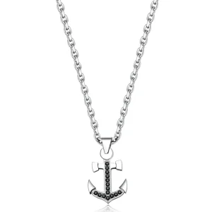 Fashion Collana In Acciaio Con Ancora | BVY05 Uomo Gioielli Moda Uomo
