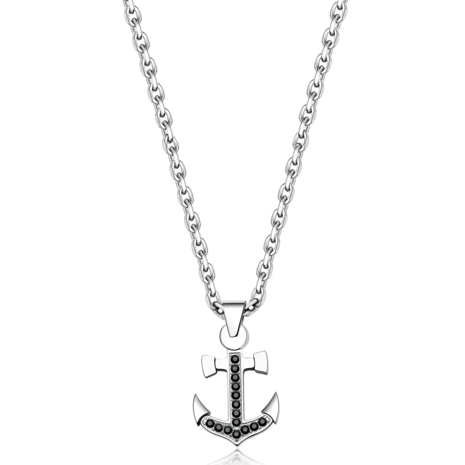 collana_brosway_in_acciai_0.webp Fashion Collana In Acciaio Con Ancora | BVY05 Uomo Gioielli Moda Uomo