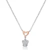 New Collana Con Angelo E Cuore In Argenro Rosato Giannotti | GIA395 Donna Gioielli Moda Donna