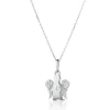 Hot Collana Con Angelo In Oro Bianco E Diamante Giannotti | NKT264B Donna Gioielli Moda Donna