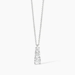 Sale Collana Con Catena Forzatina E Zirconi Bianchi Gioielli | 553642 Donna Gioielli Moda Donna