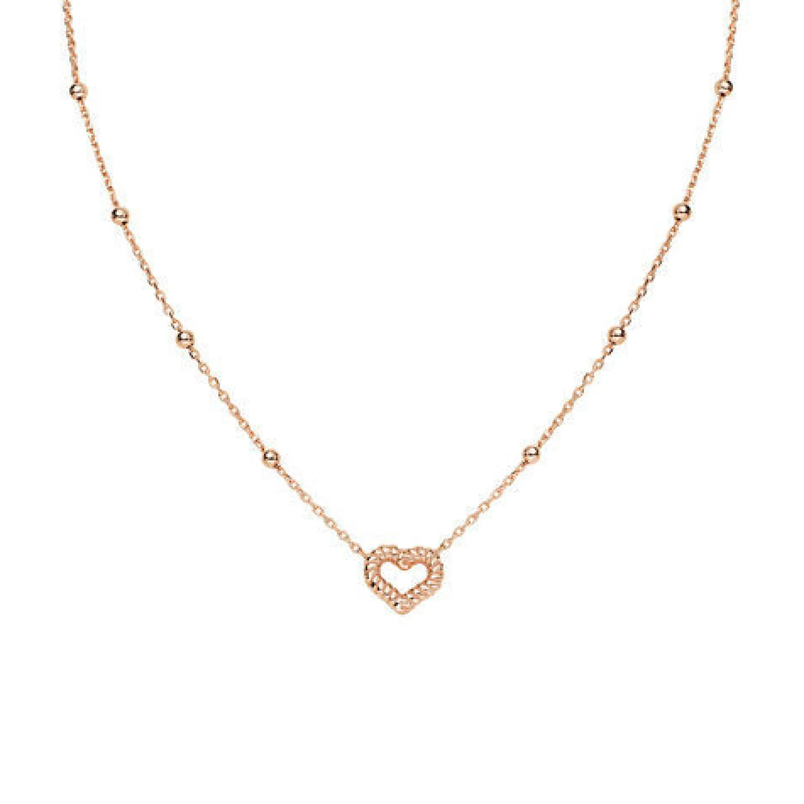 collana_con_cuore_in_arge_0-1.webp Discount Collana Con Cuore In Argento Rosè Gioielli Coccole | CLGOCUR3 Donna Gioielli Moda Donna