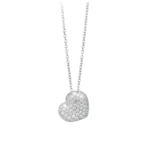 Fashion Collana Con Cuore In Argento Con Zirconi Gioielli | 553053 Donna Gioielli Moda Donna