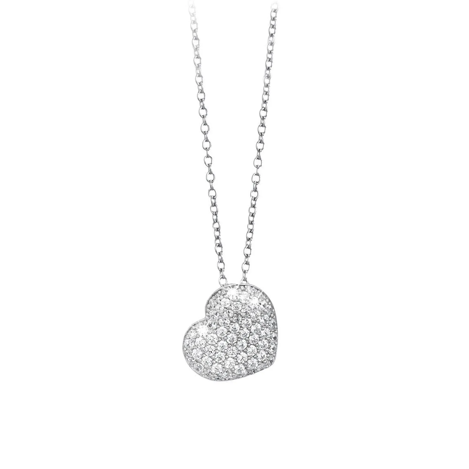 collana_con_cuore_in_arge_0.webp Fashion Collana Con Cuore In Argento Con Zirconi Gioielli | 553053 Donna Gioielli Moda Donna
