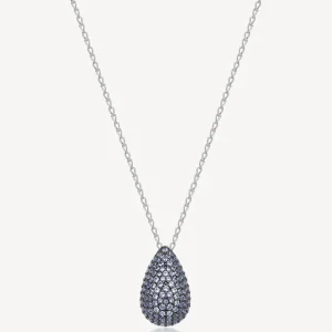 Sale Collana Con Galvanica Rutenia Pendente Light Blue Gioielli Fancy | FCL114 Donna Gioielli Moda Donna