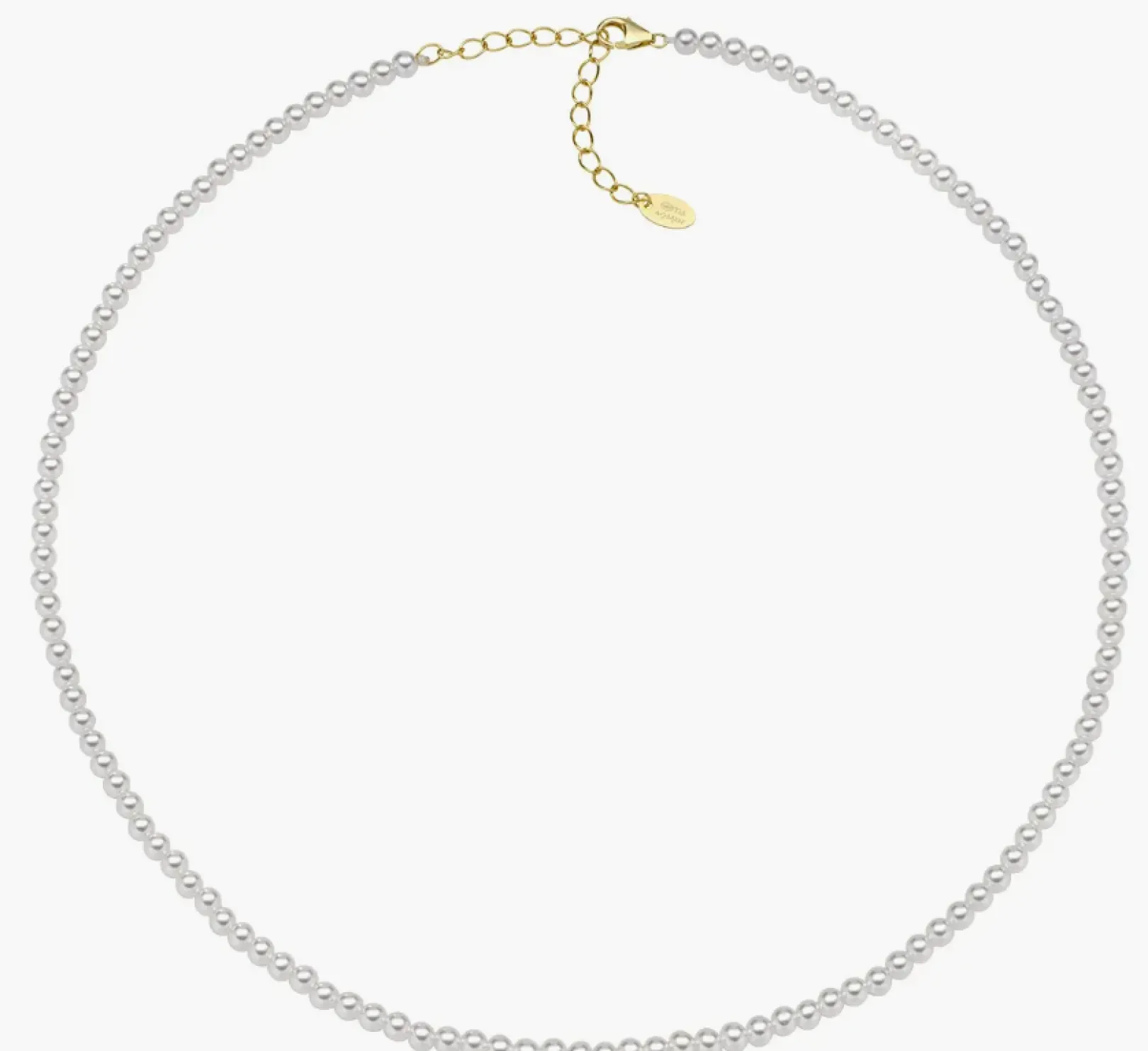 collana_con_perle_di_cris_0.webp Sale Collana Con Perle di Cristallo 3 mm | CLPE30SWGB36 Donna Gioielli Moda Donna