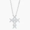 New Collana Croce di Zirconi Bianchi Gioielli |  CLPCQBB Donna Gioielli Moda Donna