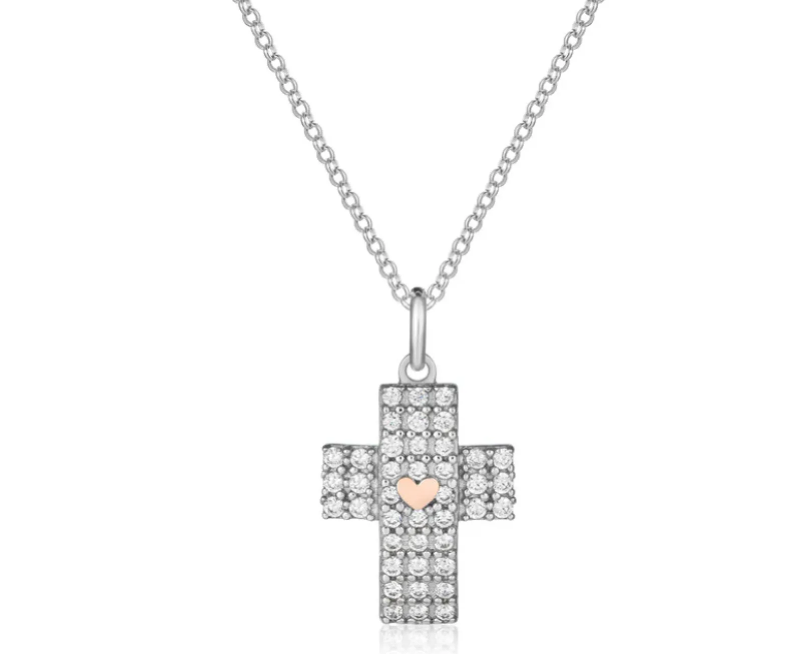 collana_croce_in_argento__0-1.webp New Collana Croce In Argento Con Cuore Giannotti | GIA446 Donna Gioielli Moda Donna