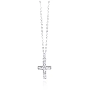 Hot Collana Croce In Argento E Zirconi Gioielli | 553294 Donna Gioielli Moda Donna