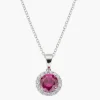 Best Collana Diamond con Zircone tondo Rubino | CLLUBOBBRZ Donna Gioielli Moda Donna