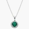 Online Collana Diamond con Zircone tondo Verde | CLLUBOBBVZ Donna Gioielli Moda Donna