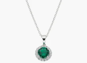 Online Collana Diamond con Zircone tondo Verde | CLLUBOBBVZ Donna Gioielli Moda Donna