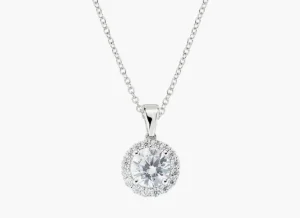 Outlet Collana Diamond con Zircone tondo Bianco | CLLUBOBBBZ Donna Gioielli Moda Donna