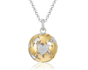 Best Collana Donna Chiama Angeli In Argento E Cuore Con Zirconi |  SFA142 Donna Gioielli Moda Donna