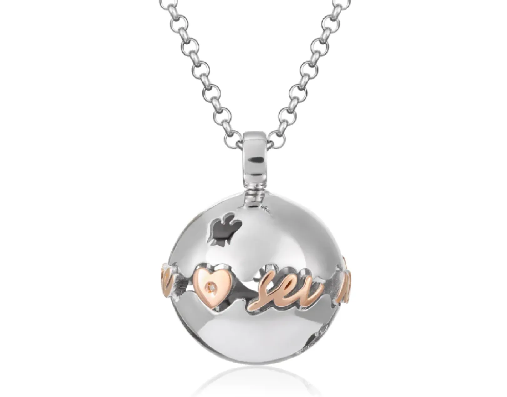 collana_donna_chiama_ange_0-6.webp New Collana Donna Chiama Angeli Con Diamante "Sei nel mio cuore" | SFA155 Donna Gioielli Moda Donna